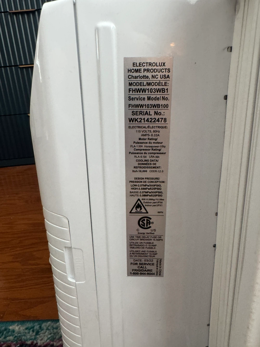 Frigidaire Window Air Conditioner - photo 2