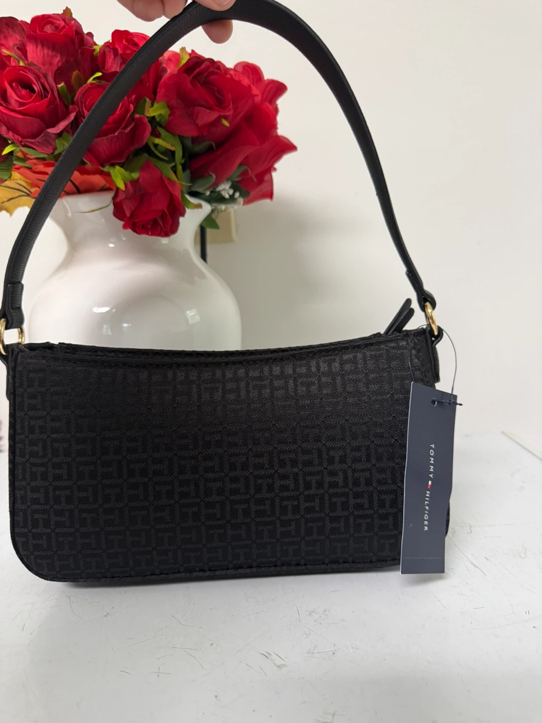 Tommy Hilfiger Black Monogram Shoulder Bag - photo 2