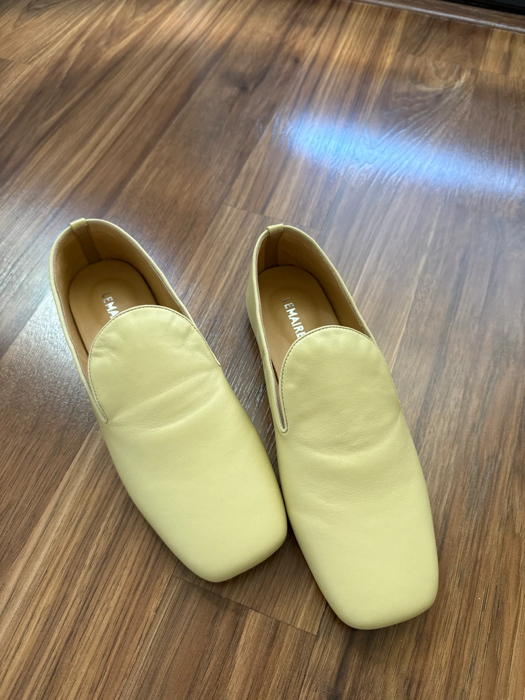 Yellow Leather Loafers - Size euro 40, US 8-8.5