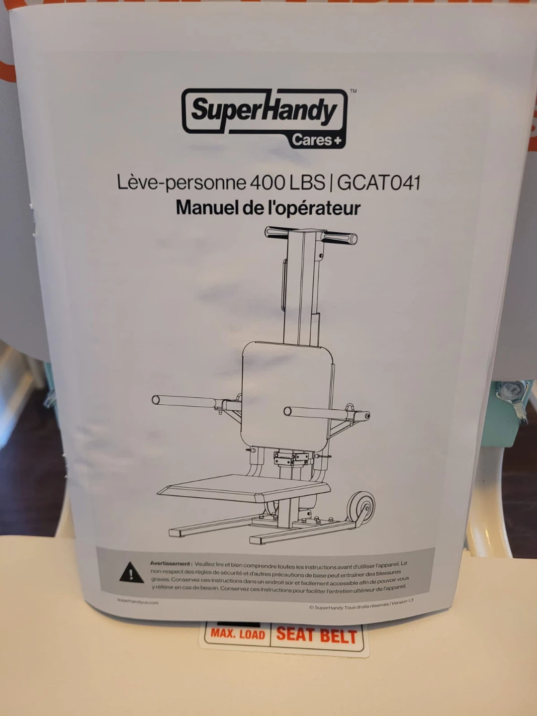 SuperHandy Cares+ Floor Lift GCAT041 - photo 2
