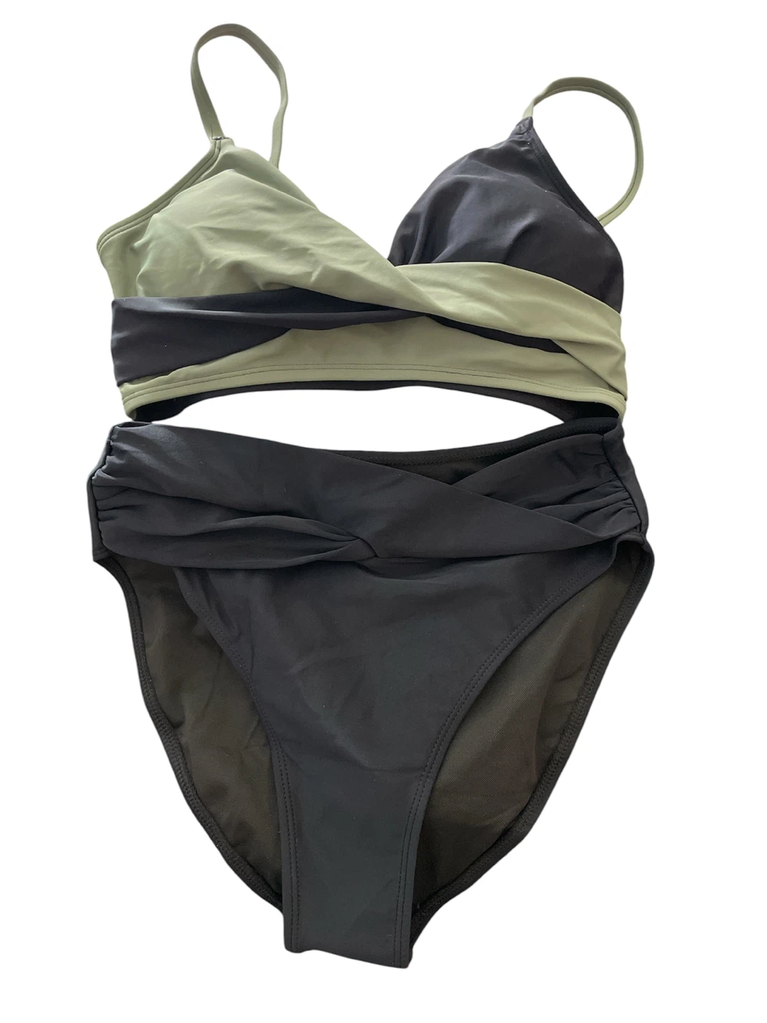 NWT CUPSHE Black High-Waisted Bikini Set - Size S