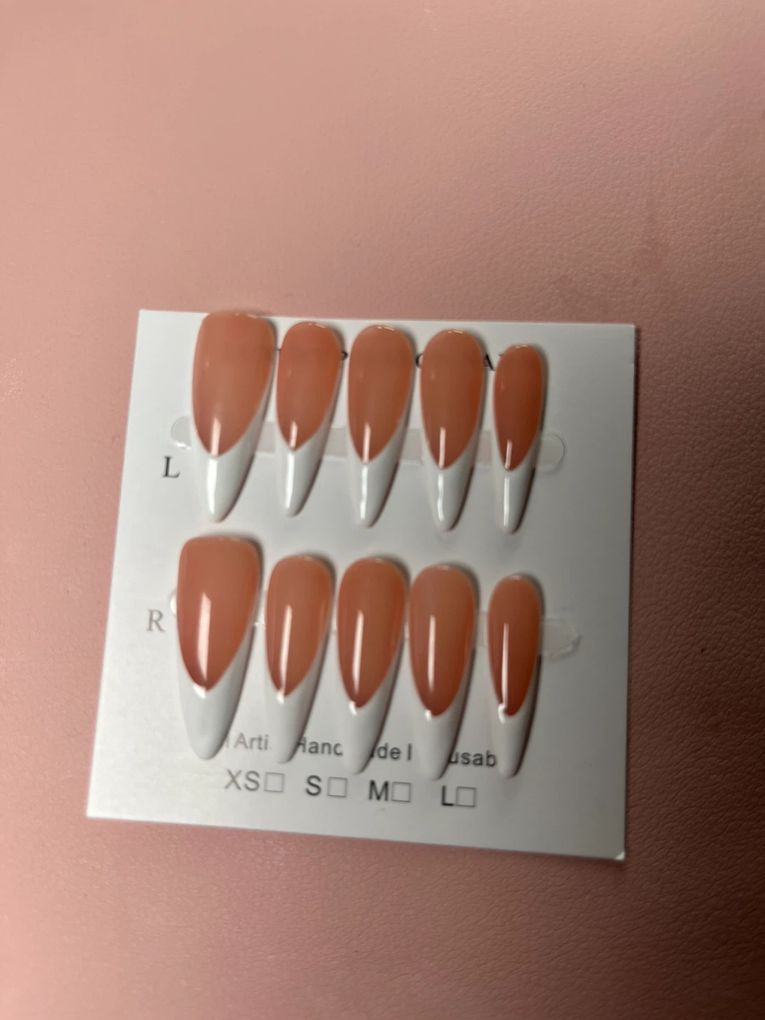 French Tip Almond Press-On Nails