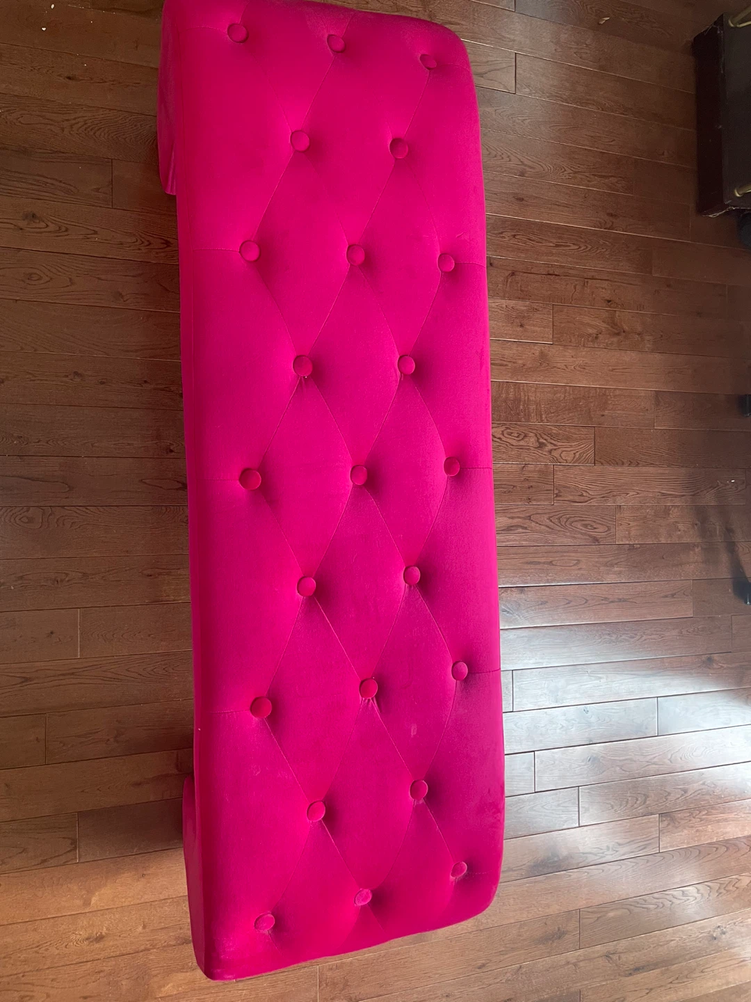 Hot Pink Tufted Bench - photo 2