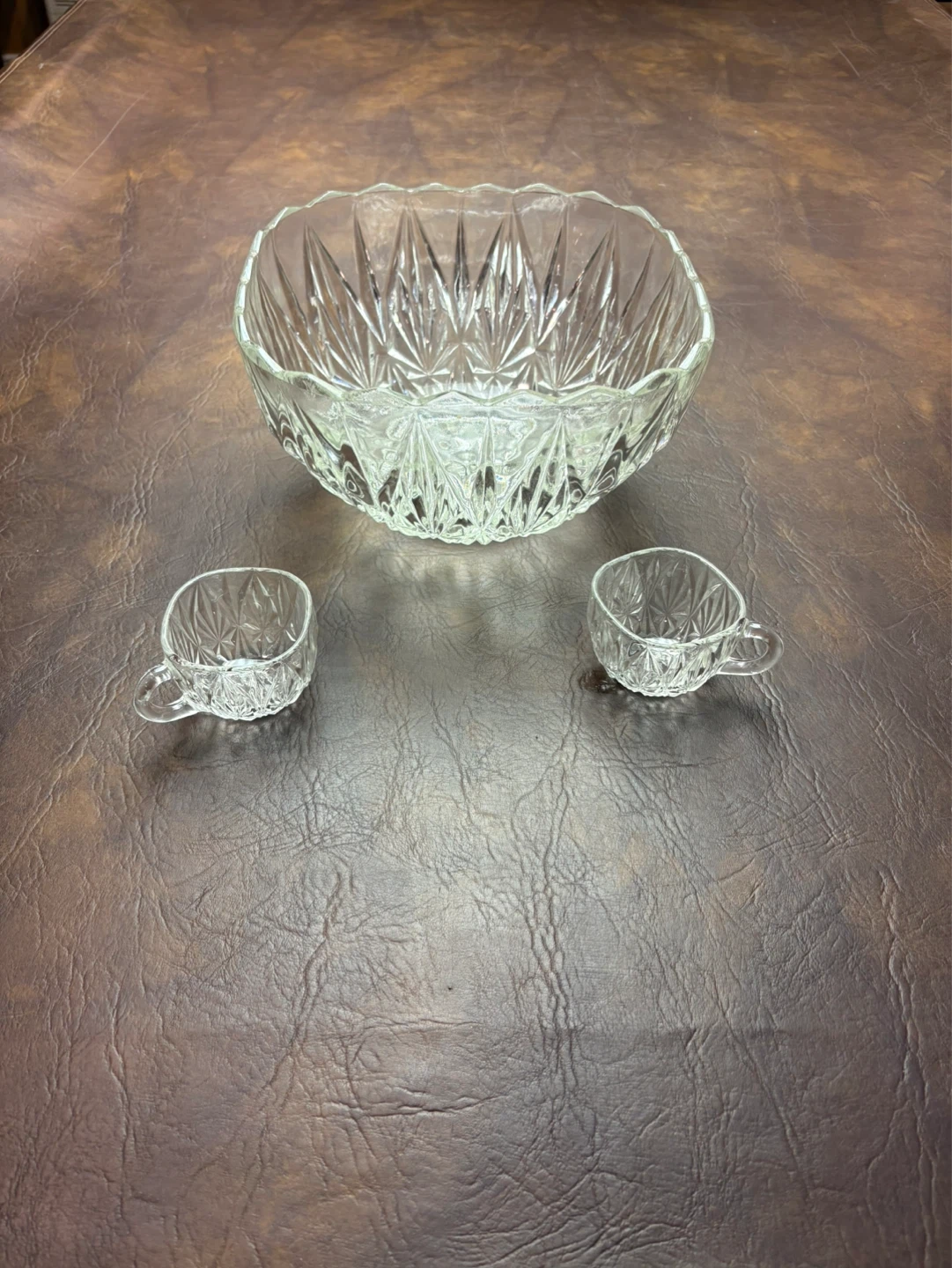 Glass Punch Bowl with 12 Cups - photo 4