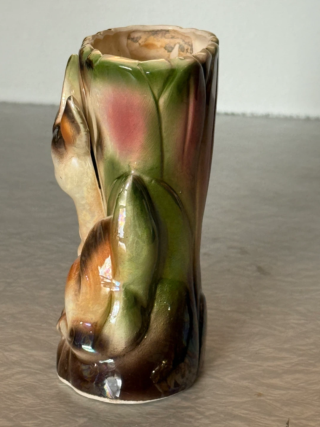 Vintage Lustre Ware Ceramic Deer and Fawn Planter - photo 2