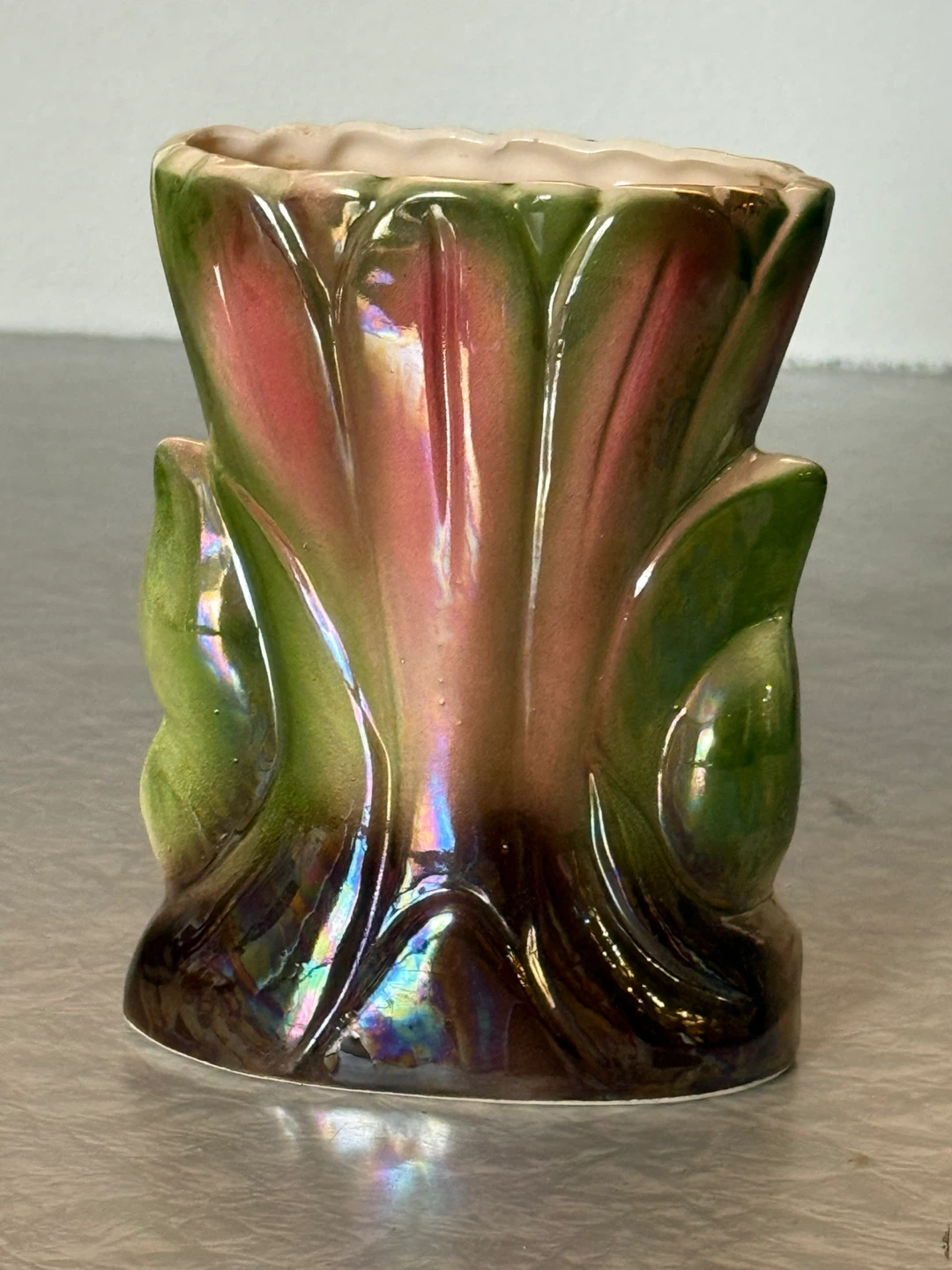 Vintage Lustre Ware Ceramic Deer and Fawn Planter - photo 3