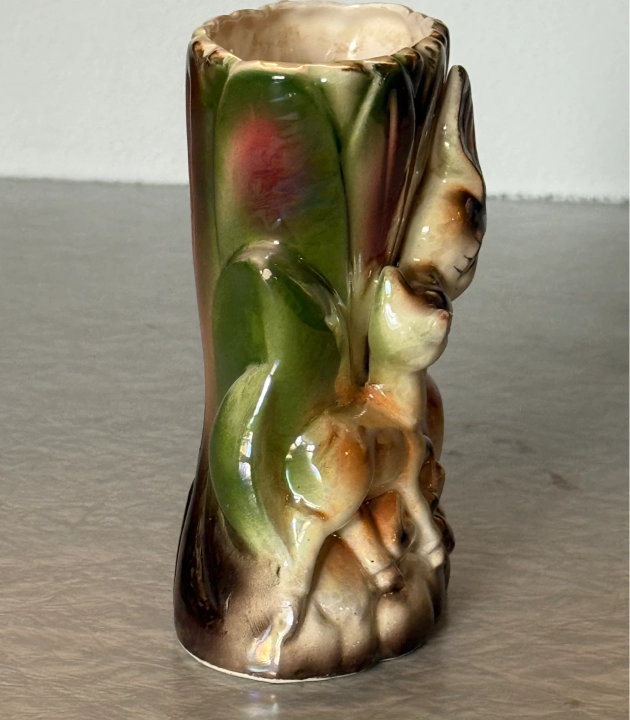Vintage Lustre Ware Ceramic Deer and Fawn Planter - photo 4
