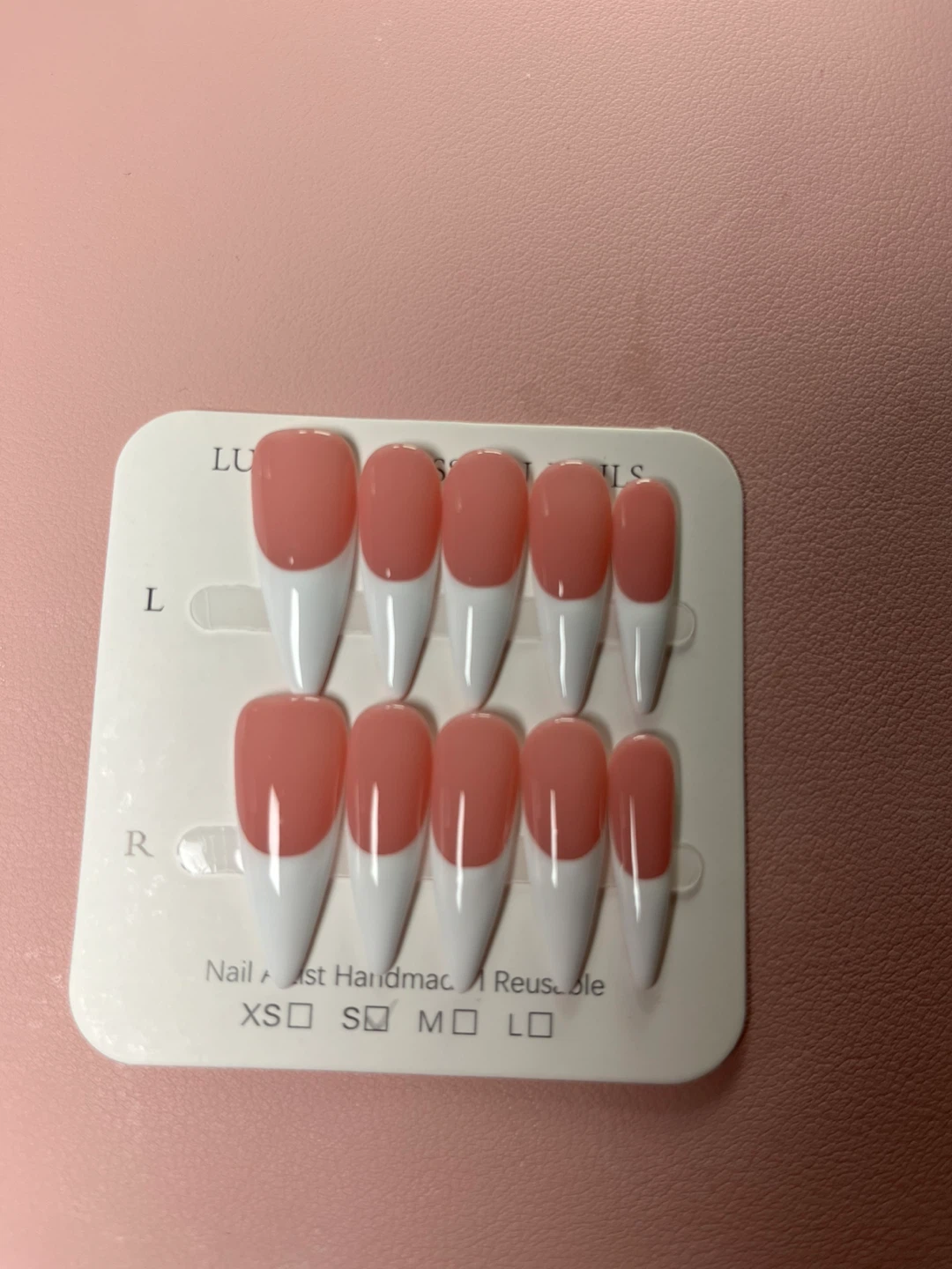French Tip Press-On Nails - Medium Size
