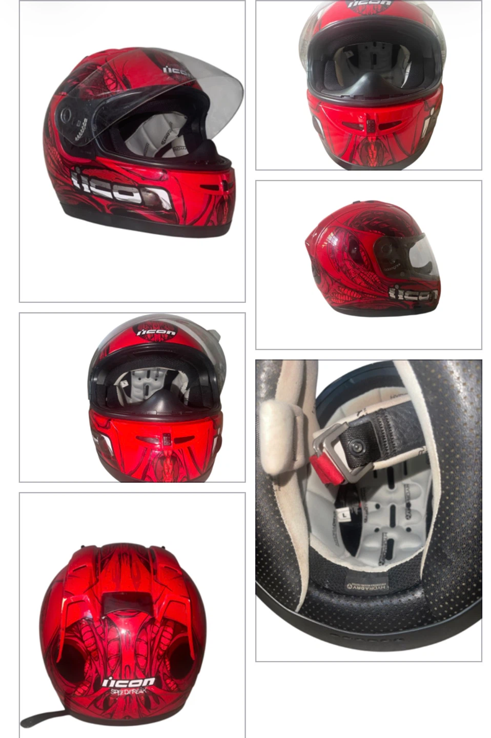 ICON Speedfreak Motorcycle Helmet Red