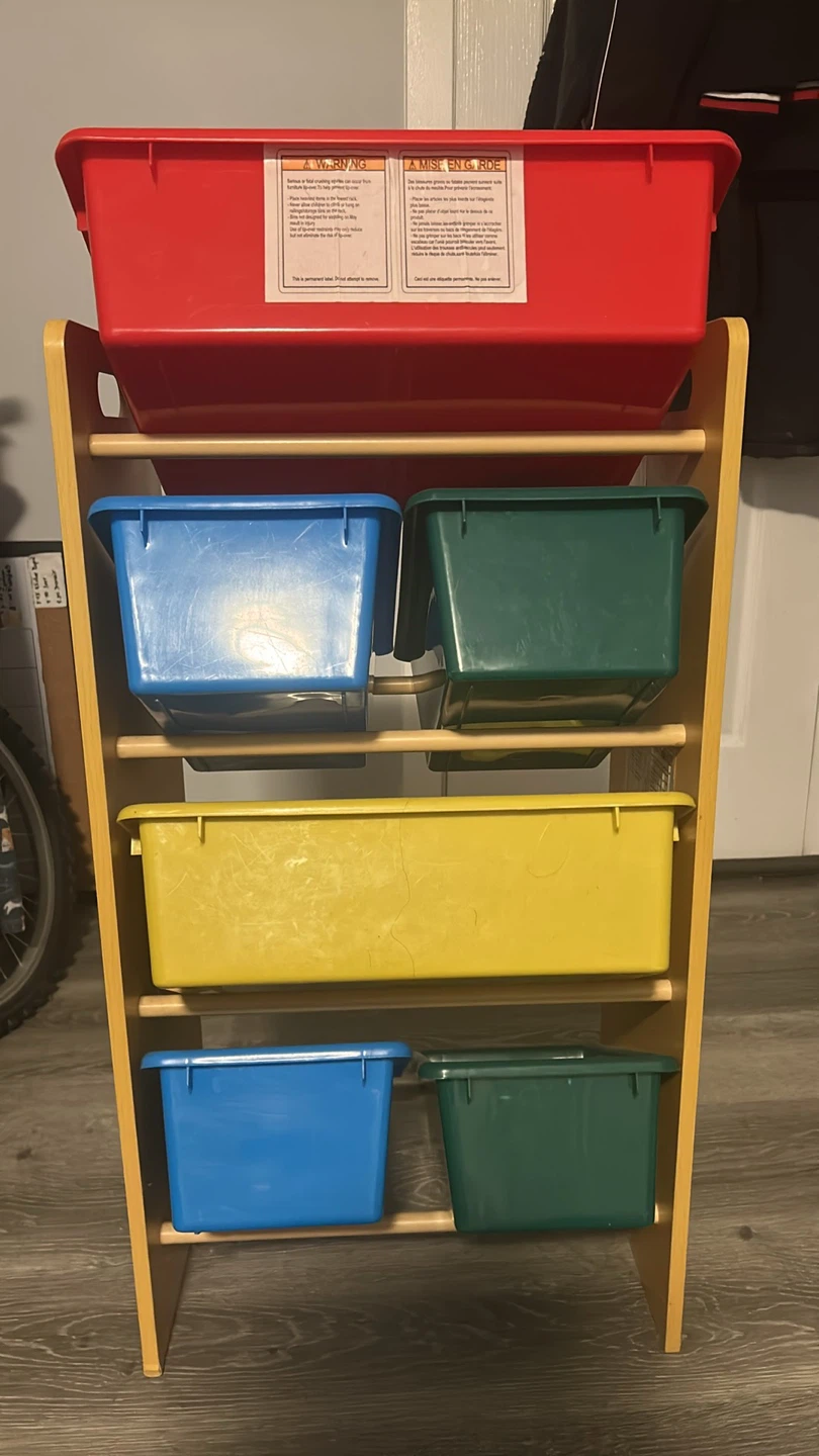 Toy Organizer with Storage Bins