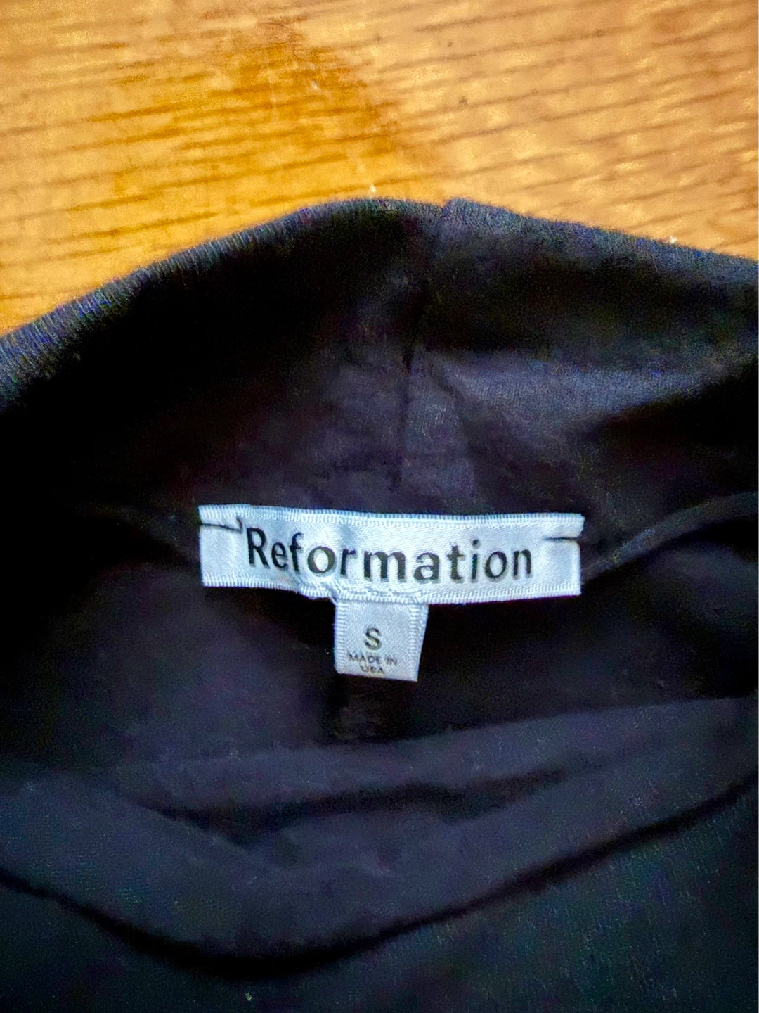 NWOT Reformation Black Mock Neck Top Size S - photo 3