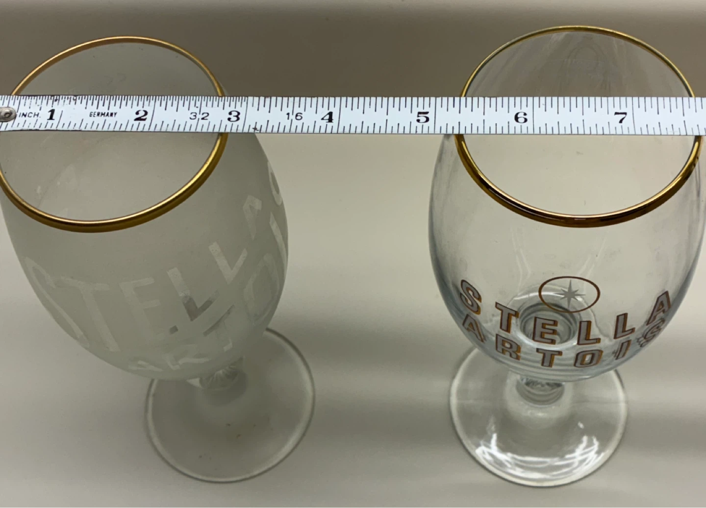 $4 pair Stella Artois Glass beer rare bar Donlands O'Connor - photo 5