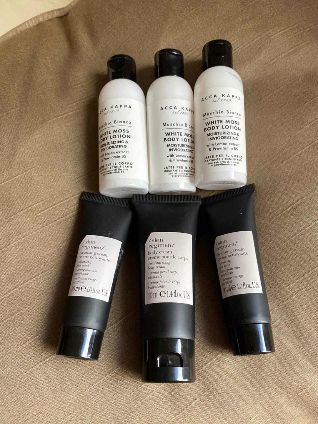 Acca Kappa and Skin Regime body lotions