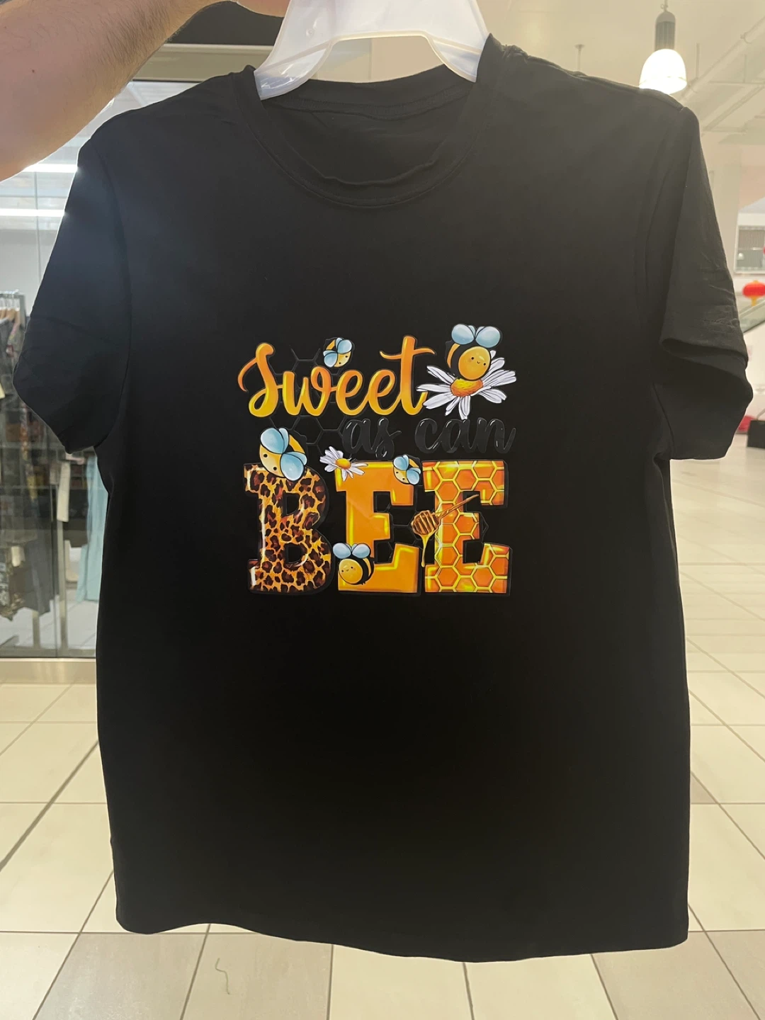 Brand new Black T-Shirt with "Sweet as can BEE" Graphic