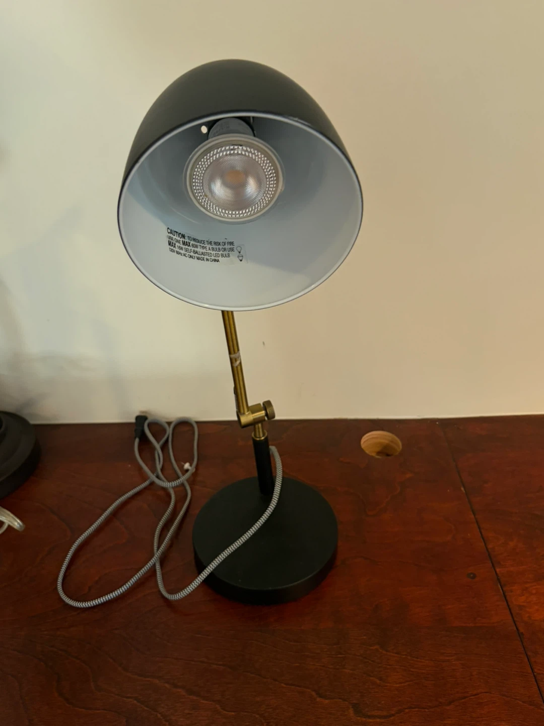 Black Desk Lamp with Adjustable Arm - photo 2