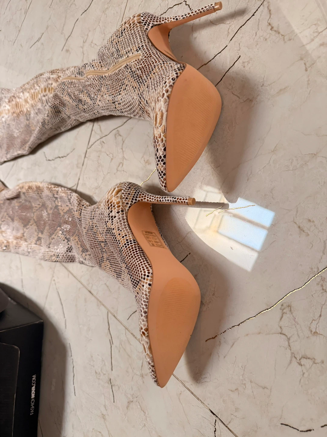 Fashion Nova Snakeskin OTK Boots 8 - photo 2