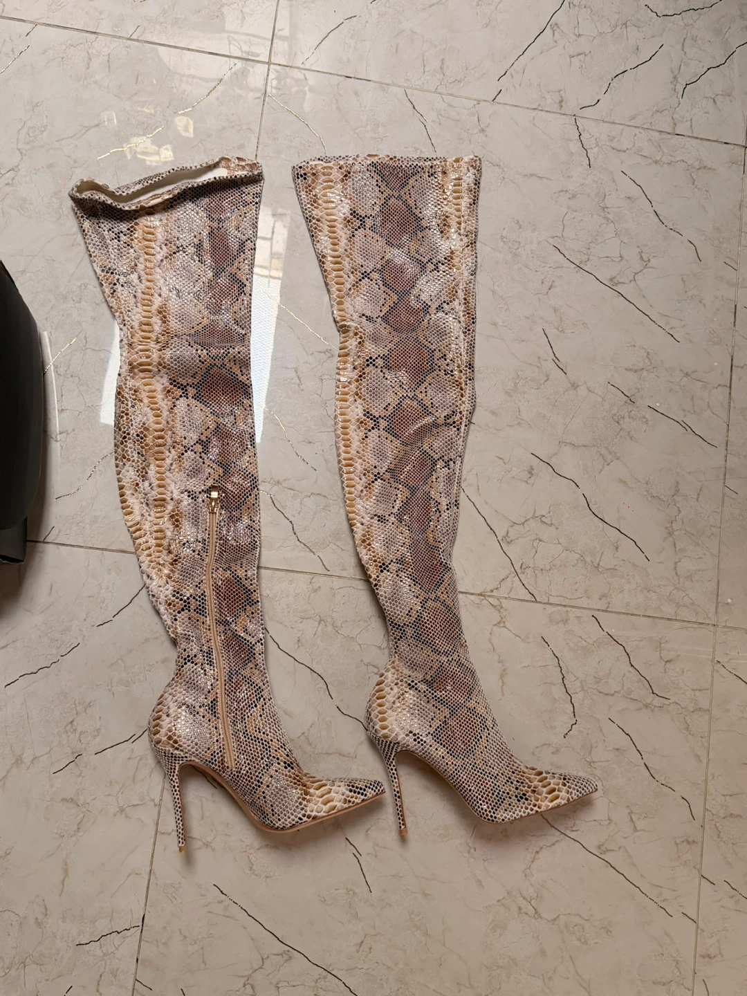 Fashion Nova Snakeskin OTK Boots 8 - photo 4