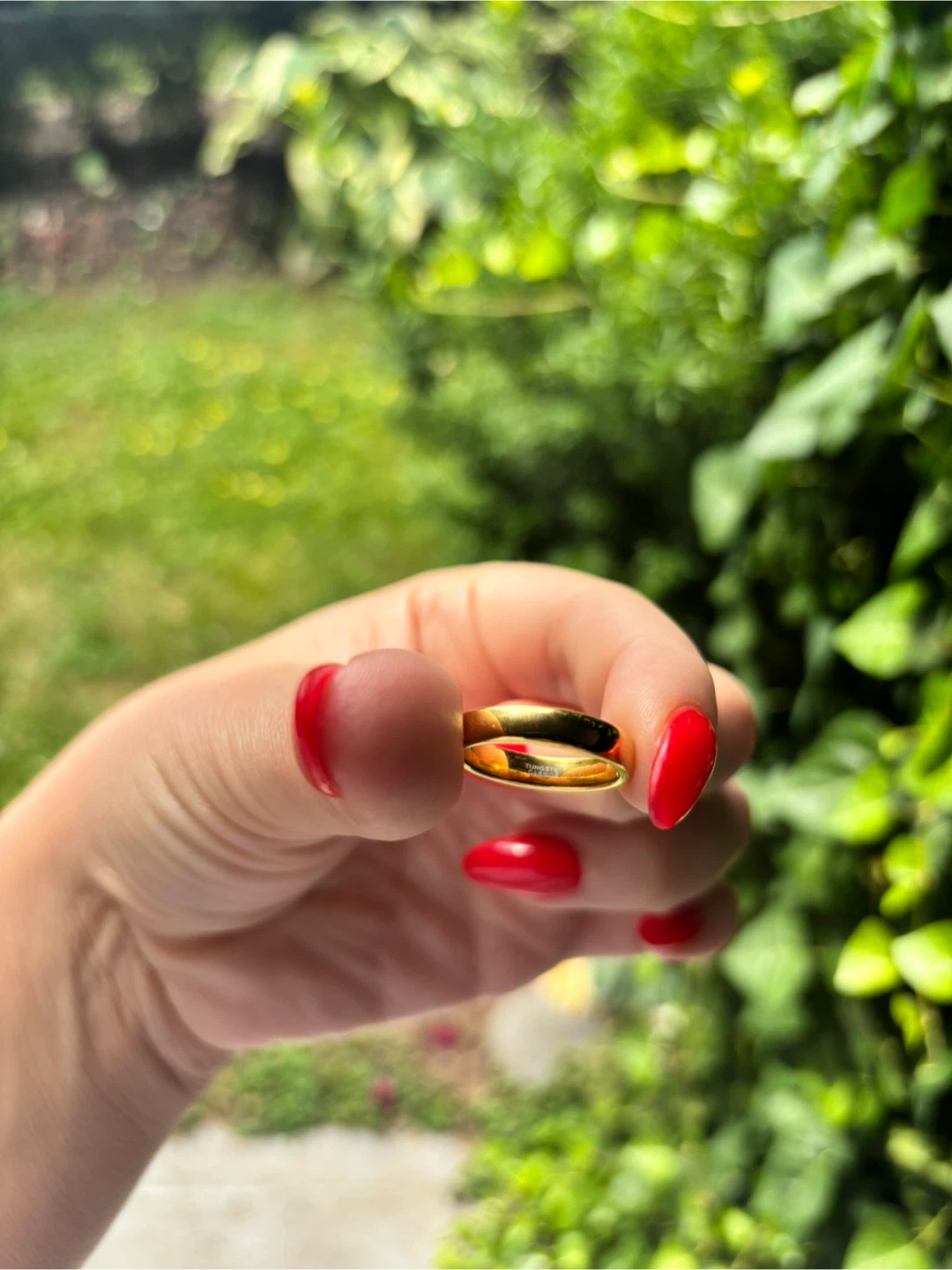 Gold Tungsten Ring Sz 6.5 - photo 4