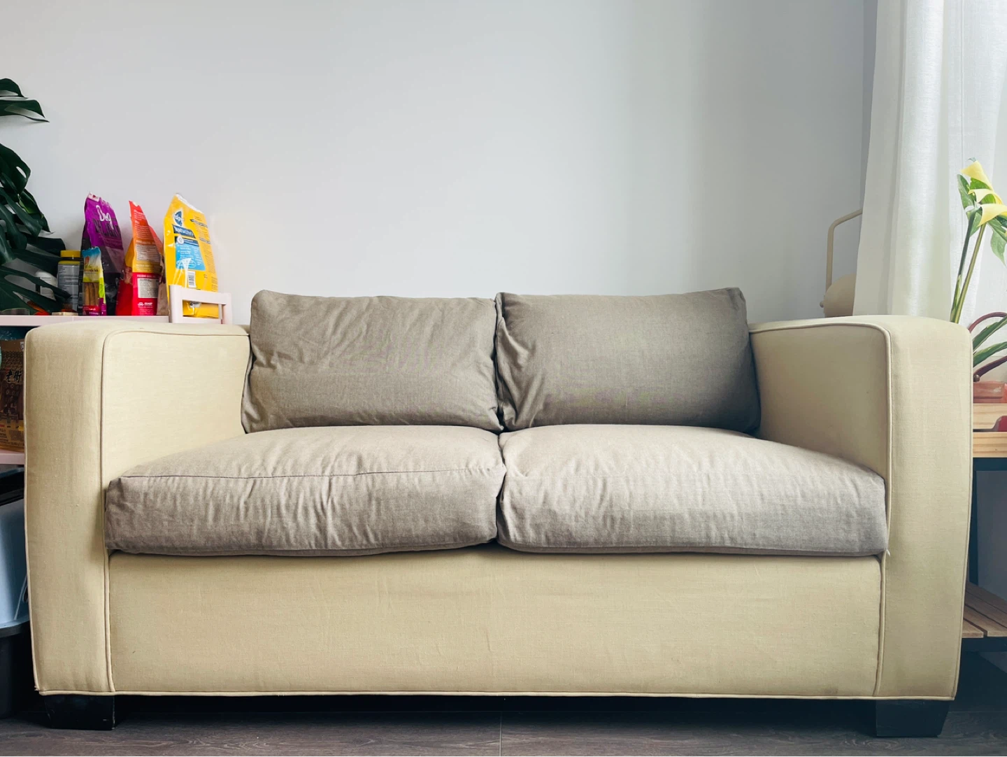 Beige Loveseat Sofa - photo 4