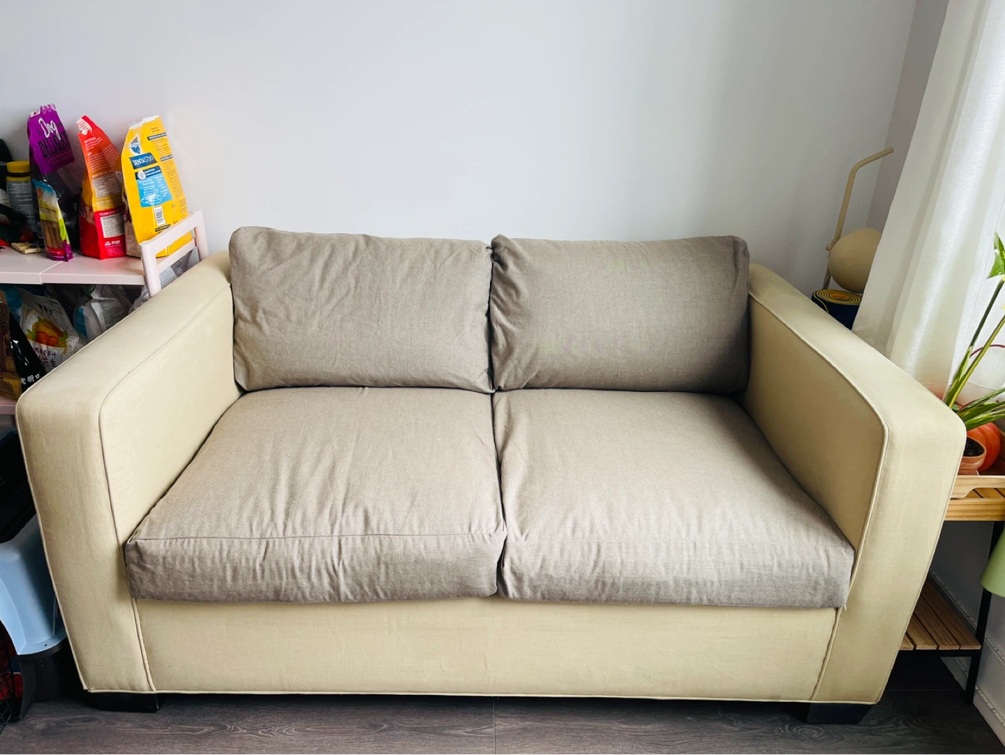 Beige Loveseat Sofa - photo 3