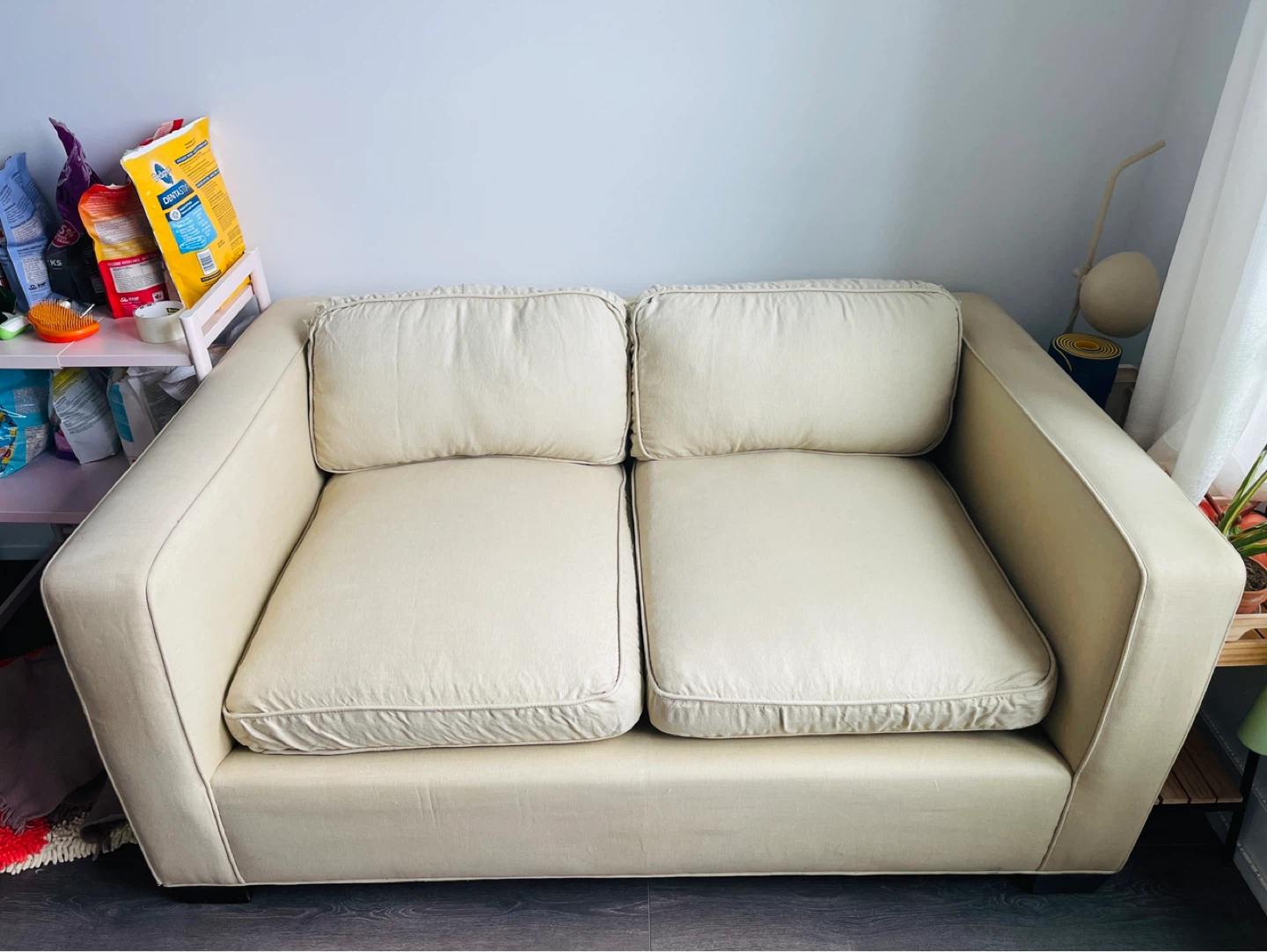 Beige Loveseat Sofa - photo 2