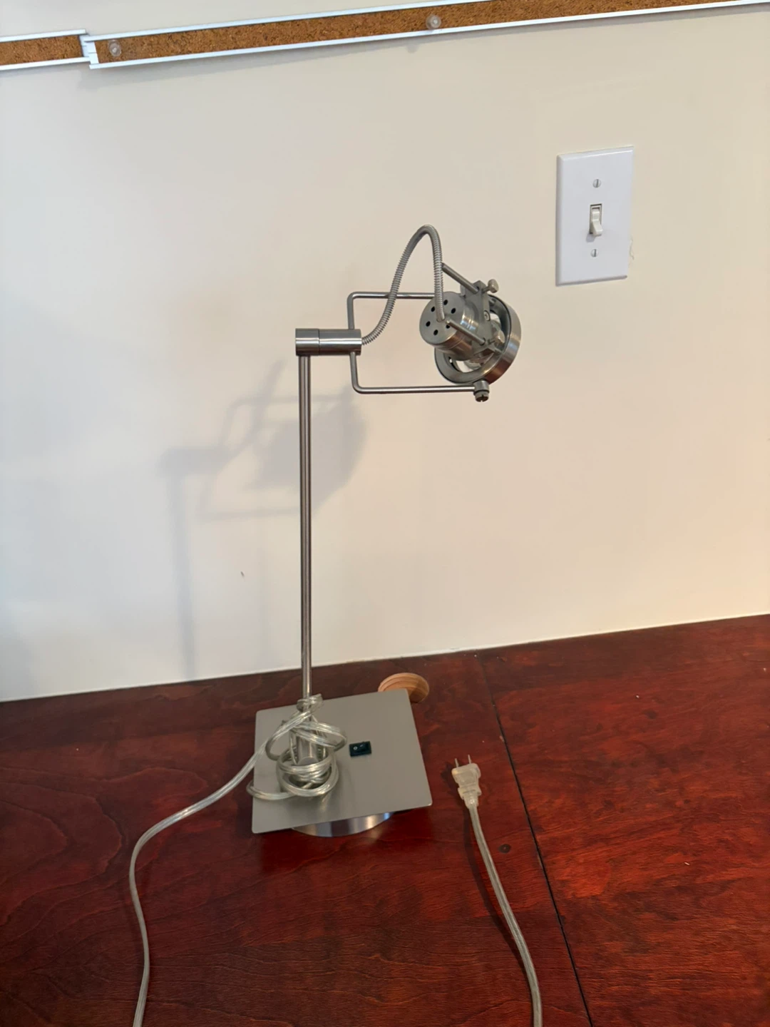 Adjustable Metal Desk Lamp with LED Light