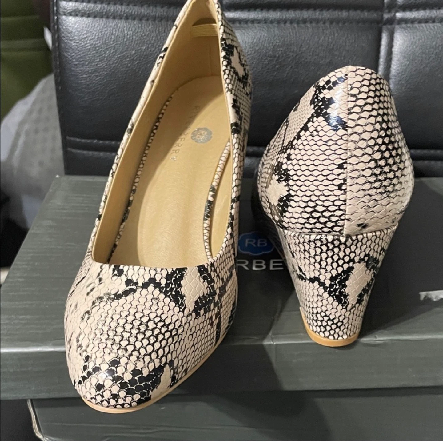Riverberry Women's Snake Print Wedge Heels - photo 2