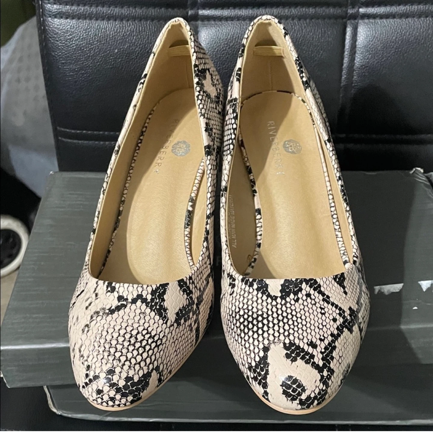 Riverberry Women's Snake Print Wedge Heels - photo 3