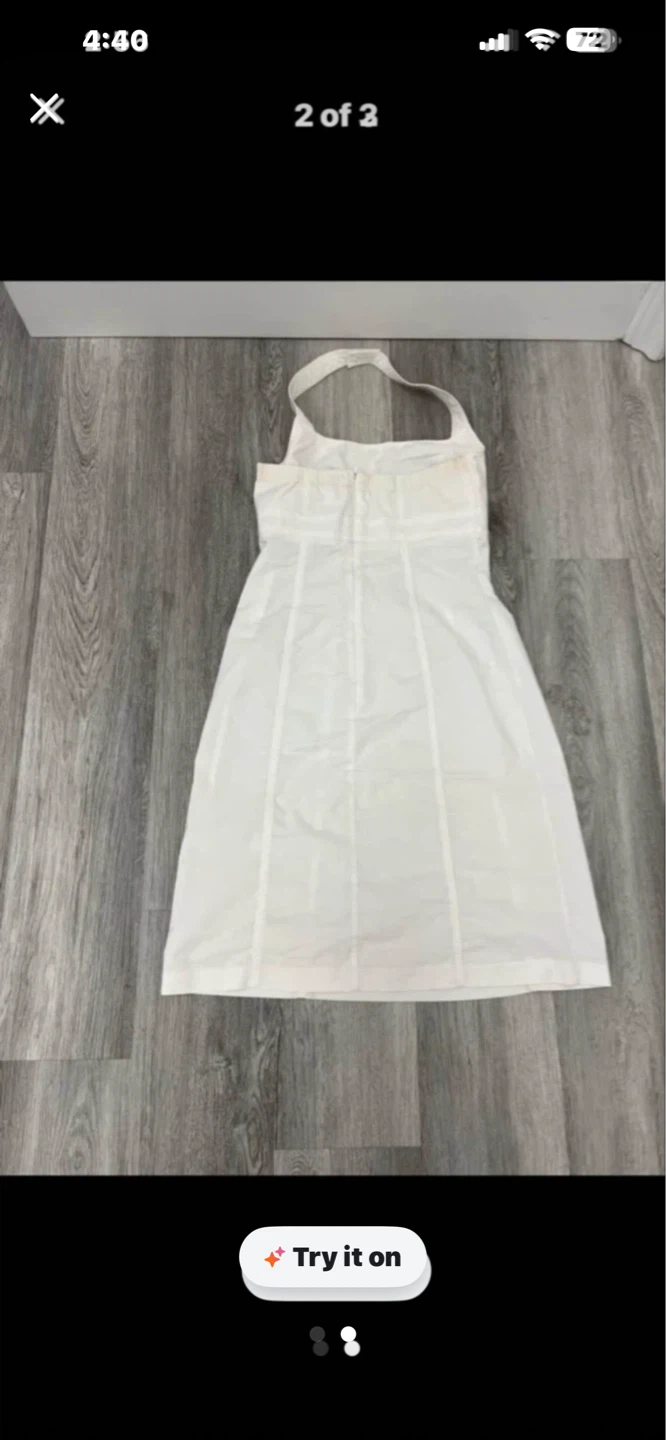 White Halter Neck Dress - photo 2