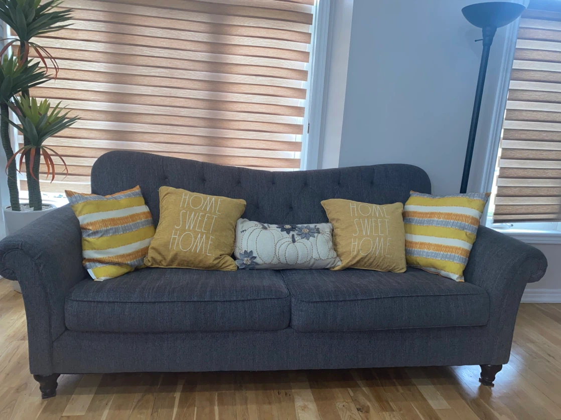 Grey Tufted Loveseat Sofa - photo 3