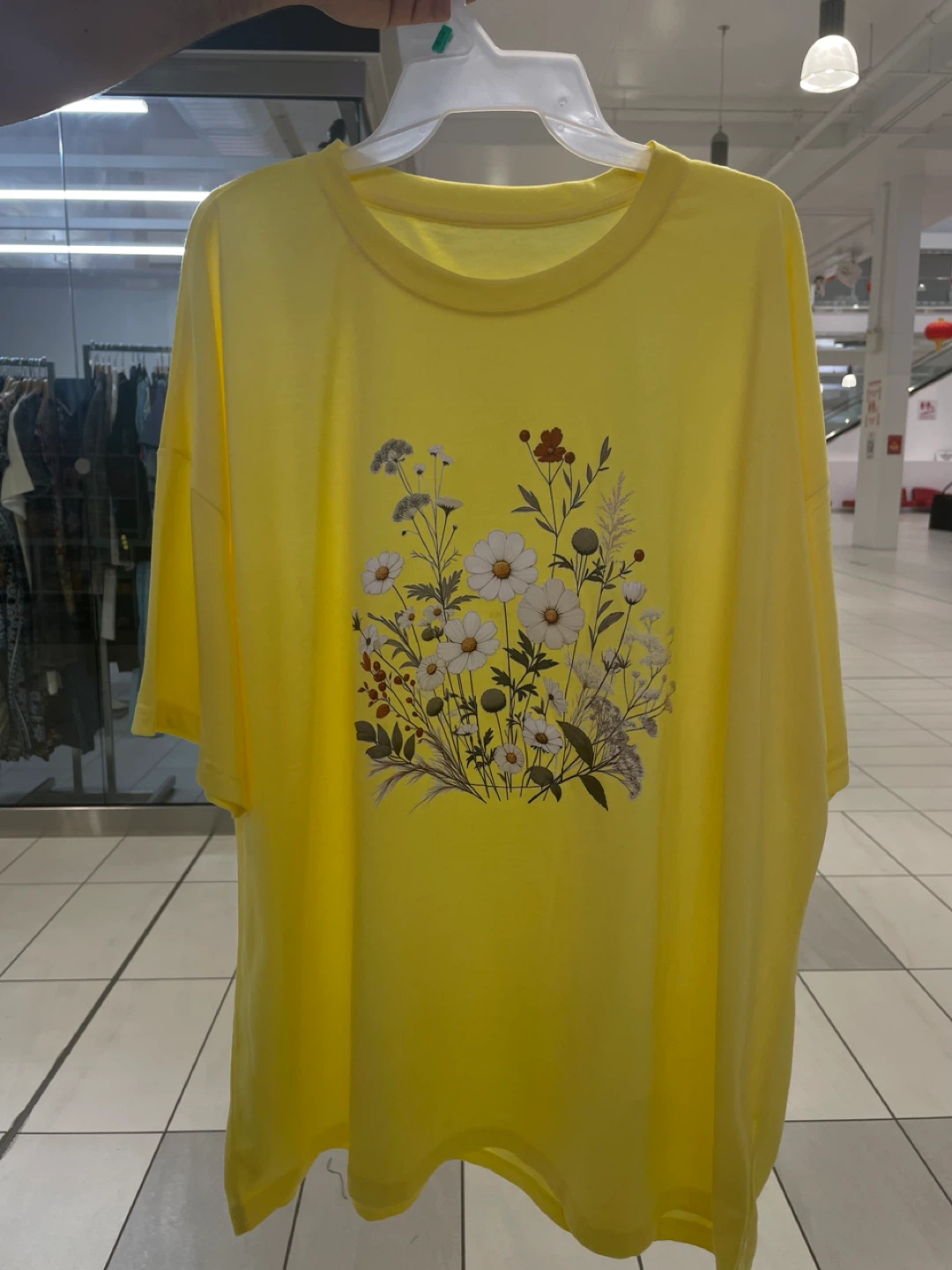 Brand new Yellow T-Shirt with Floral Print
