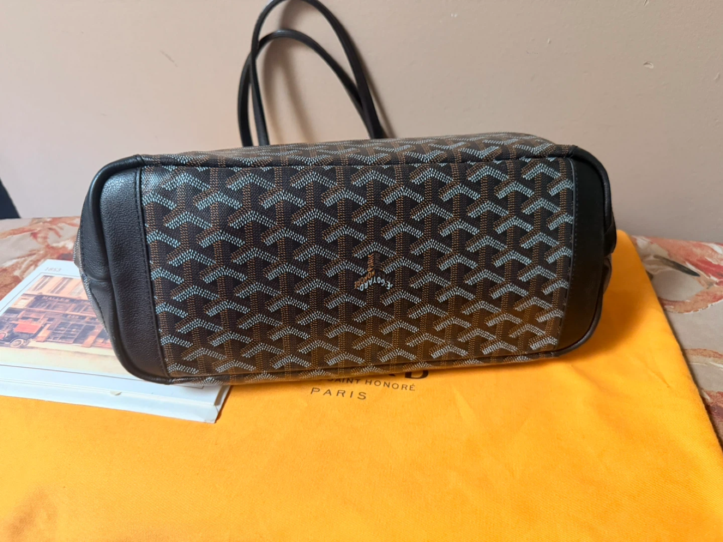 Goyard Artois PM Tote Bag Black Zip Shopping Hand Purse - photo 5