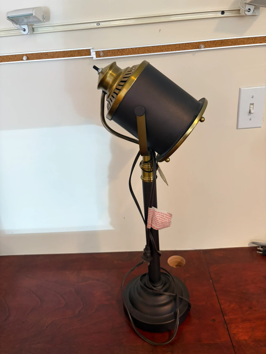J. Hunt Black & Brass Desk Lamp