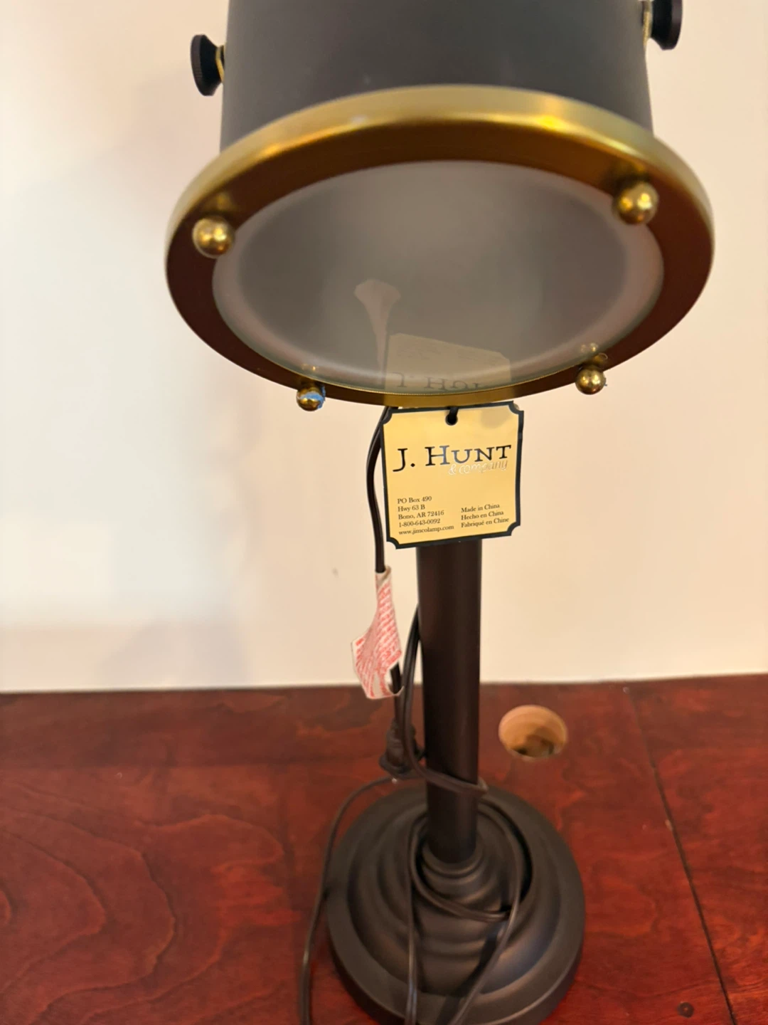 J. Hunt Black & Brass Desk Lamp - photo 2