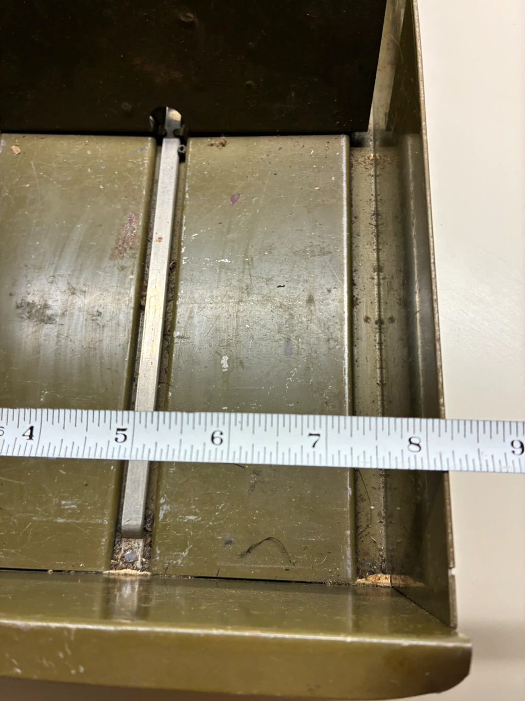 $22 Vintage metal file drawer box divider storage filing cabinet - photo 2