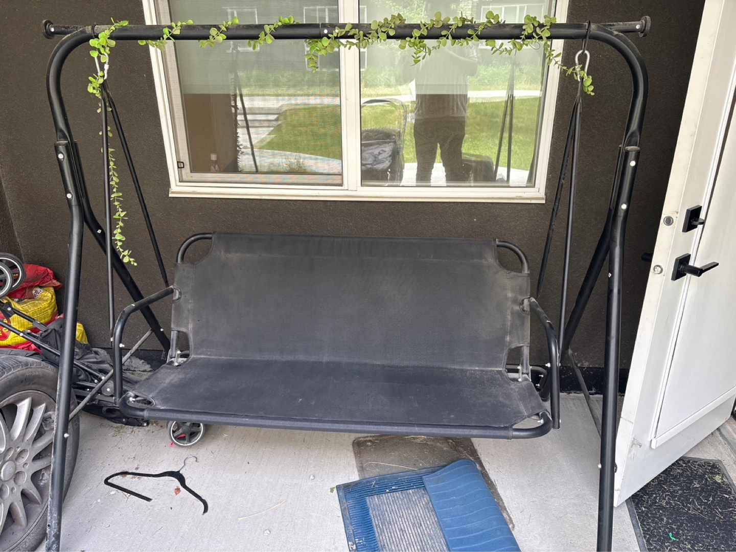 Black Patio Swing Seat