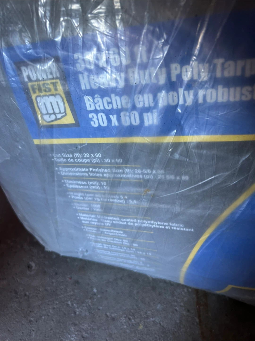 Power Fast Heavy Duty Poly Tarp 30 x 60 ft - photo 3