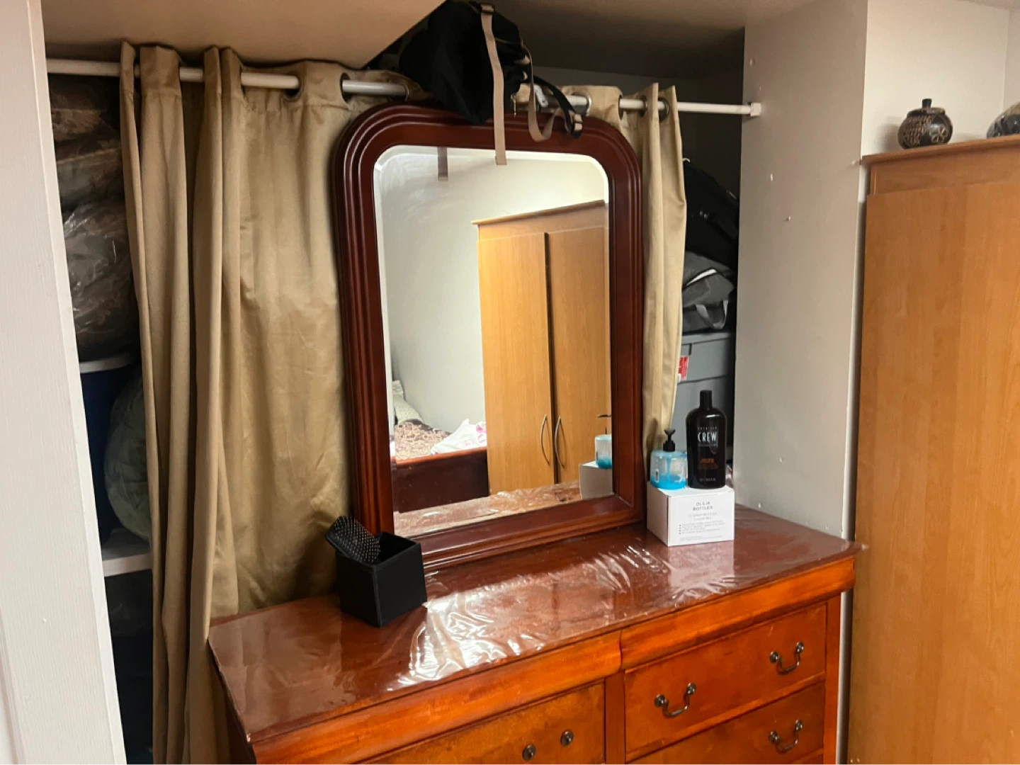 Wooden Dresser with Mirror - photo 3