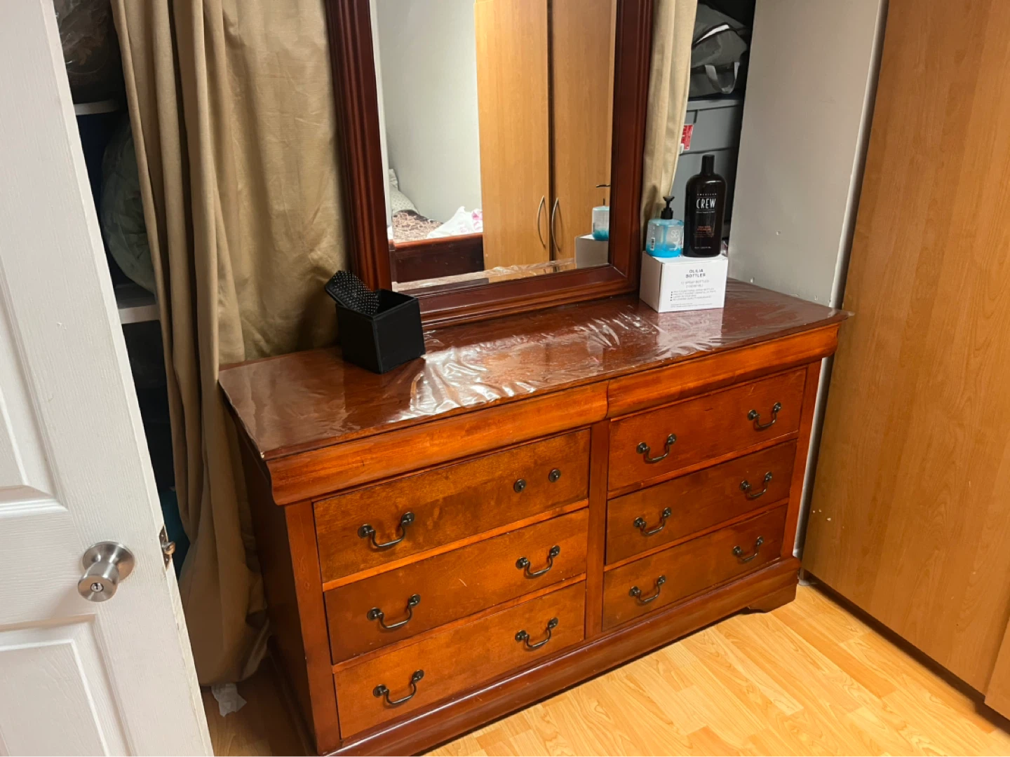 Wooden Dresser with Mirror - photo 2