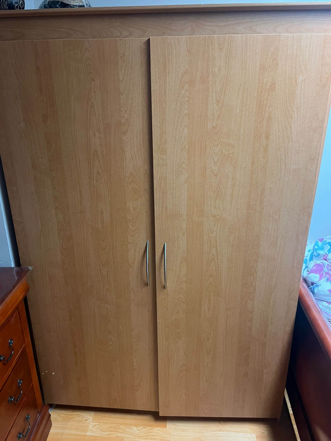Wooden Wardrobe with Sliding Doors
