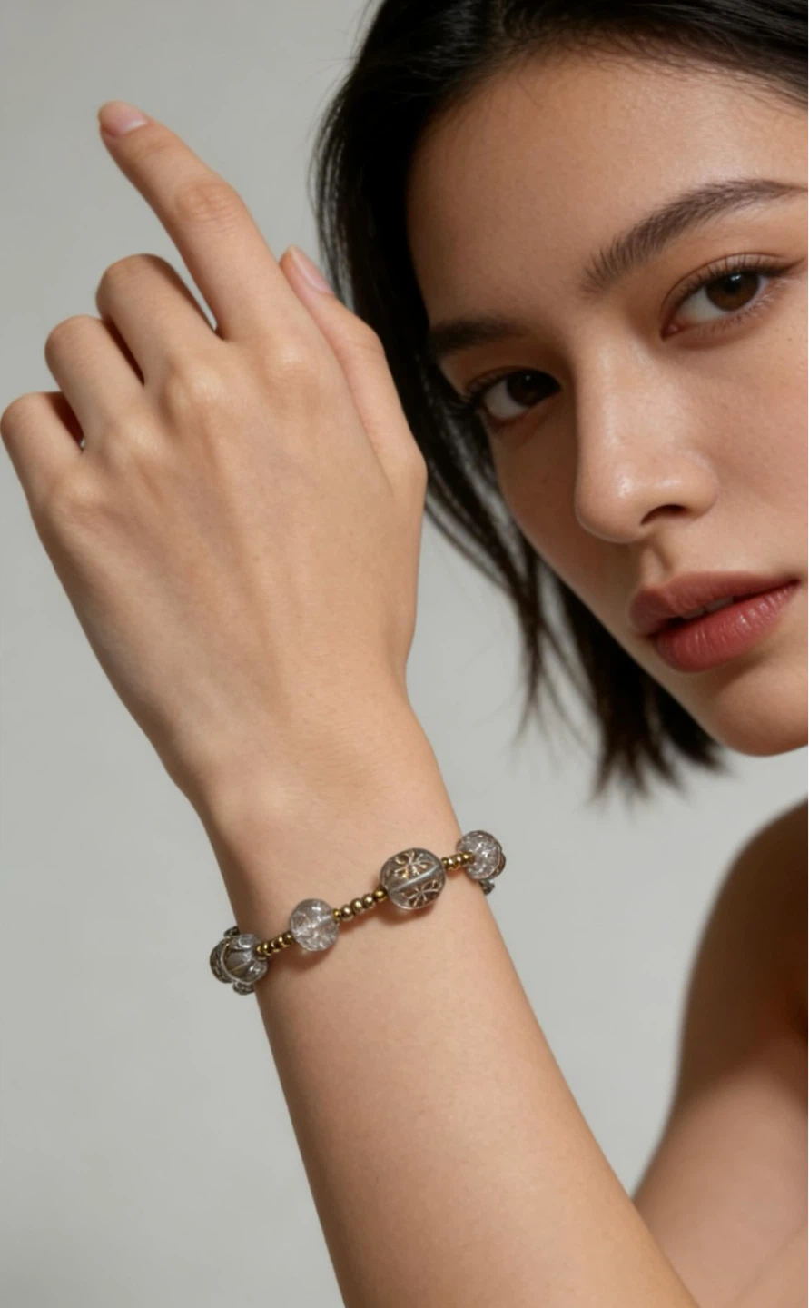 Beaded Bracelet with Magnetic Clasp