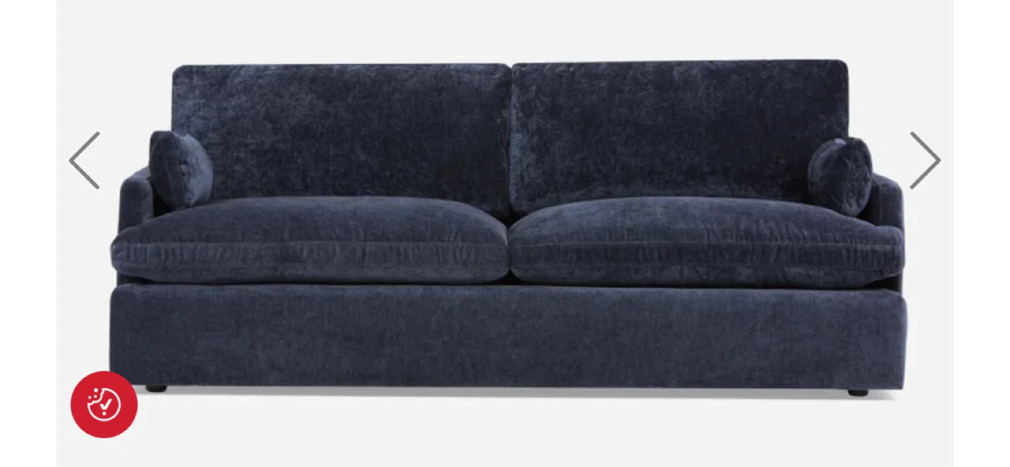 Structube Chablis Velvet Sofa - Navy Blue