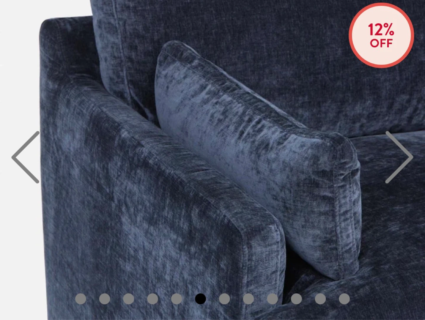 Structube Chablis Velvet Sofa - Navy Blue - photo 2