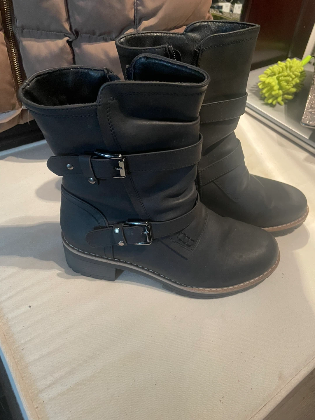 Black Buckle Boots Size 38