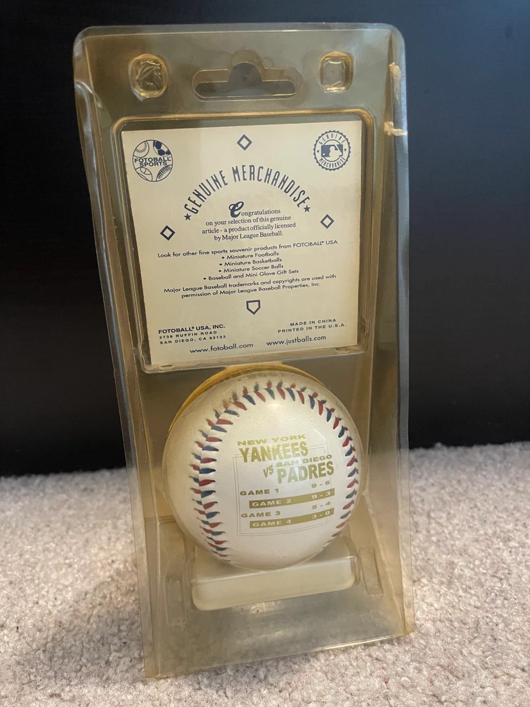 1998 World Series Baseball New York Yankees vs San Diego Padres - photo 2