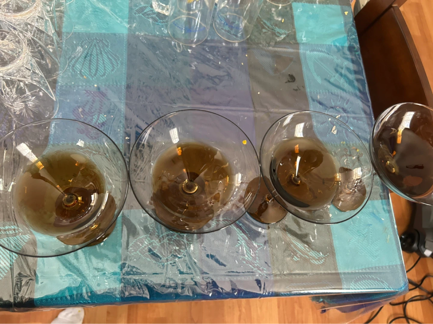 Set of 4 Amber Tint Martini Glasses - photo 3