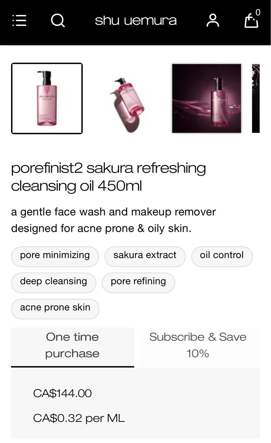 Shu Uemura Porefinist2 Sakura Refreshing Cleansing Oil 450ml - photo 2