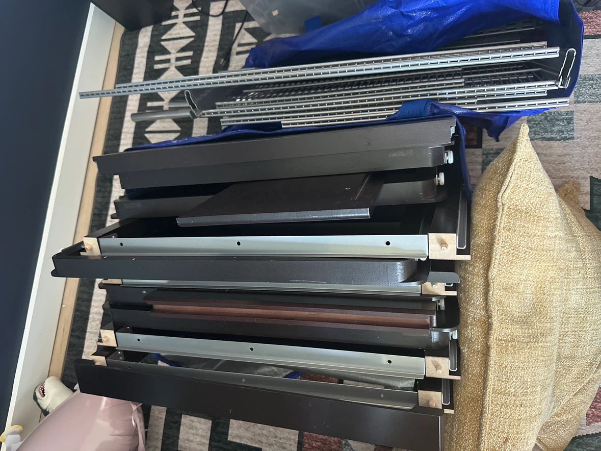 Elfa Decor Closet Lot - 11 Drawer Frames + Hardware