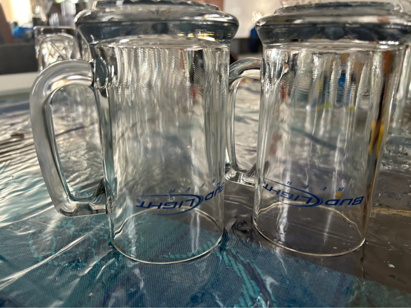 Set of various beer mugs