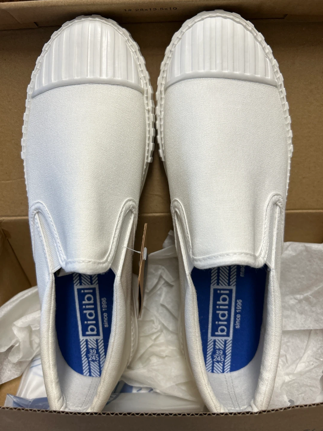Bidibi White Slip-On Canvas Shoes - Size 39 - photo 4